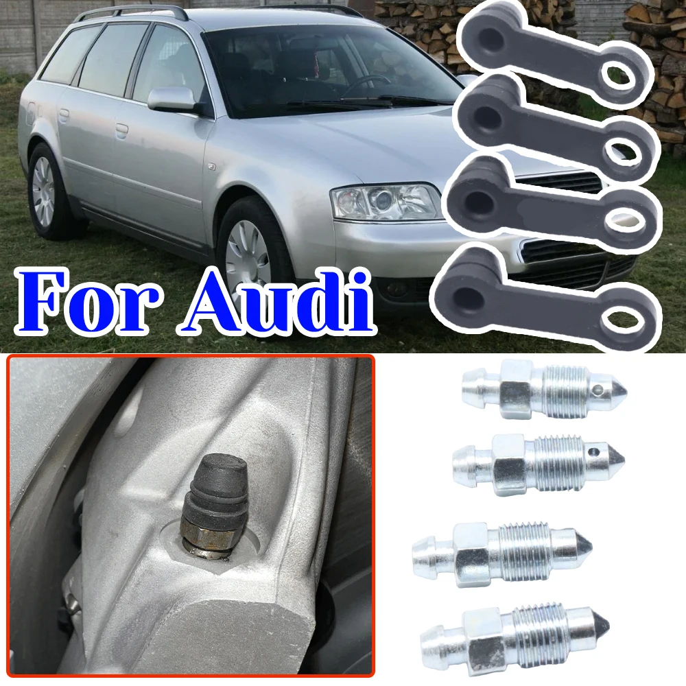 

Front Left Right Caliper Bleed Nipples Screws Repair Kit for Audi A3 RS3 8V 8Y RS6 A6 C5 Dust Caps Clip Valves Fastener Parts