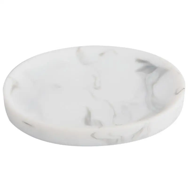 Marble Pattern Soap Dish Holder Shower Soap Tray Resin Soap Storage Rack Container Bathroom Accessories