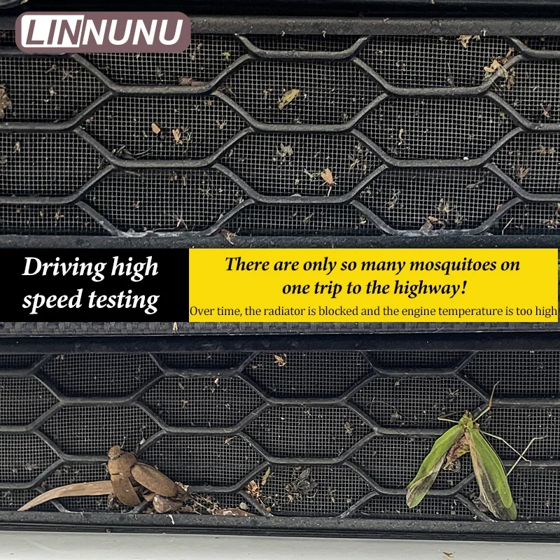 LINNUNU Car Insect Proof Air Inlet Cover For jaecoo j7 PHEV Fuel Insert Vent Front Racing Grille Screen Anti Bug Net accessories