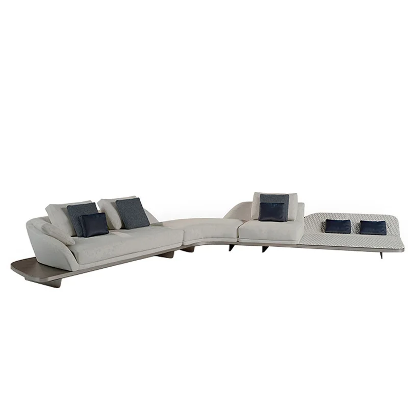 Sofa living room feeling villa Italian arc shaped pedal combination