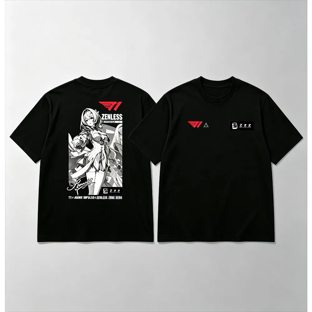 Summer 2026 Hot T1 X Zenless Zone Zero Pure Cotton T-shirt Breathable and Comfortable Fashion Streetwear Unisex T-shirt