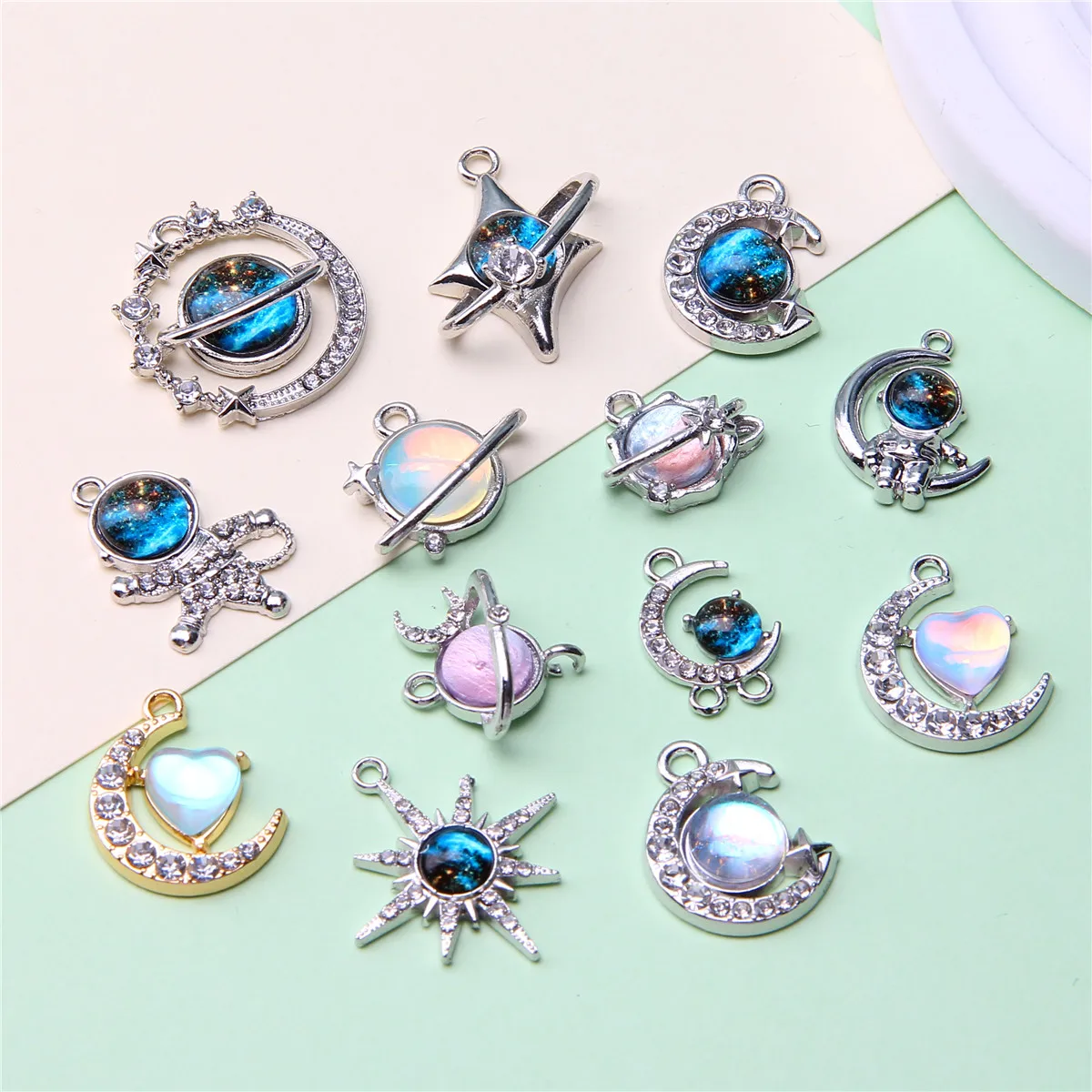 10pcs sweet cool necklace bracelet diy accessories love magic scepter alloy pendant accessories cartoon handmade materials