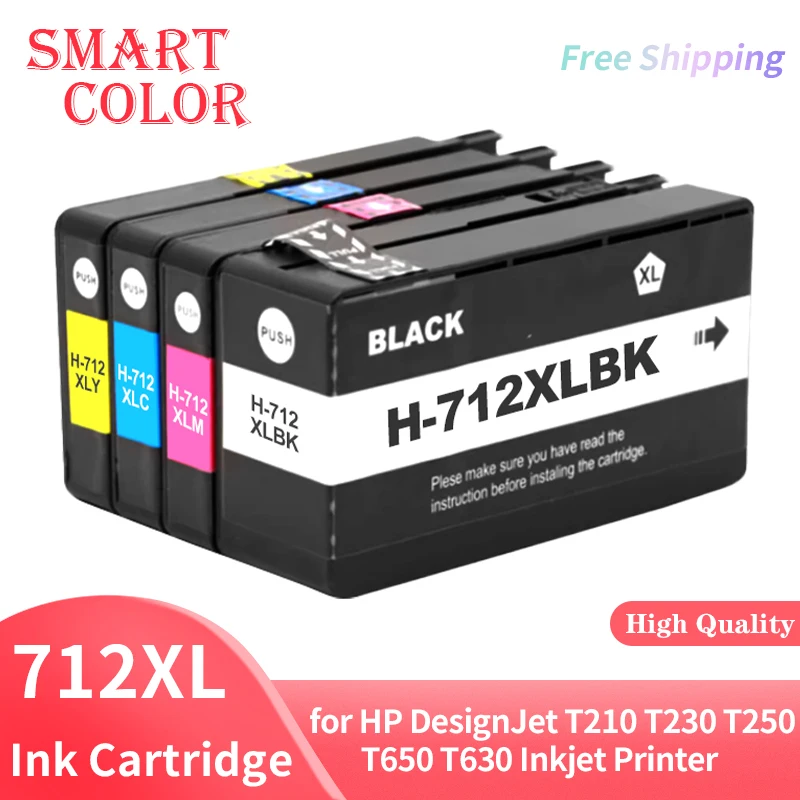 cartucho de tinta compativel com hp designjet t210 t230 t250 t650 t630 712 xl 3ed71a 3ed67a 01