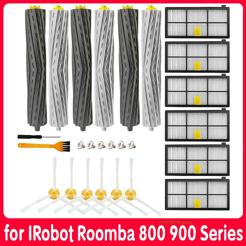 Ensemble de brosses latérales principales Hepa Pound pour iRobot Roomba, pièces d'aspirateur, série 805, 864, 871, 891, 960, 961, 964, 980, 800, 900, 1 jeu