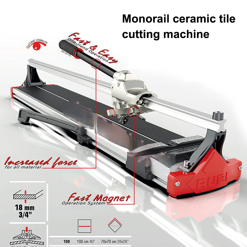 Manual Ceramic Tile Cutting Machine Push Type High Precision Cutting Machine Workbench Brick Polished Cutting Tool