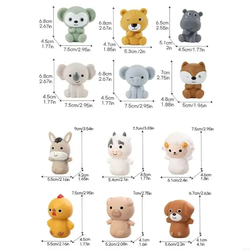 赤ちゃん安全フローティングスタッキングボート動物指人形インタラクティブお風呂おもちゃ幼児の感覚発達 15UB