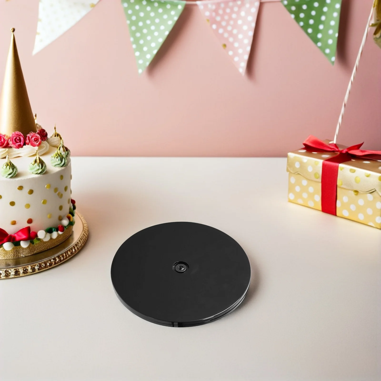 حامل قرص دوار للكيك يدور 360 درجة منصة دوارة ABS لتزيين الكعك والكوكيز عرض سهل الوصول للمطبخ #1