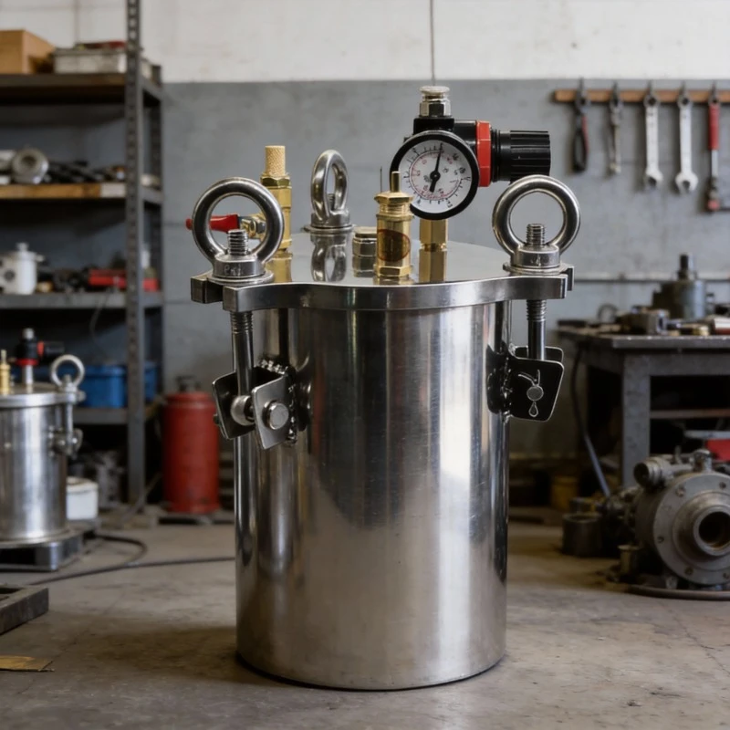 

0.5L 304 Stainless Steel Glue Dispensing Machine Pressure Tank With Regulating Valve Durable High Precision