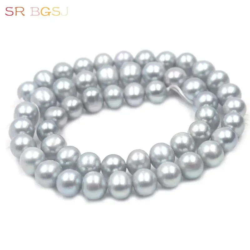 AAA Grade 8-9mm White Pink Purple Gray Natural Freshwater Pearl Round Loose Beads Strand 14\'\'