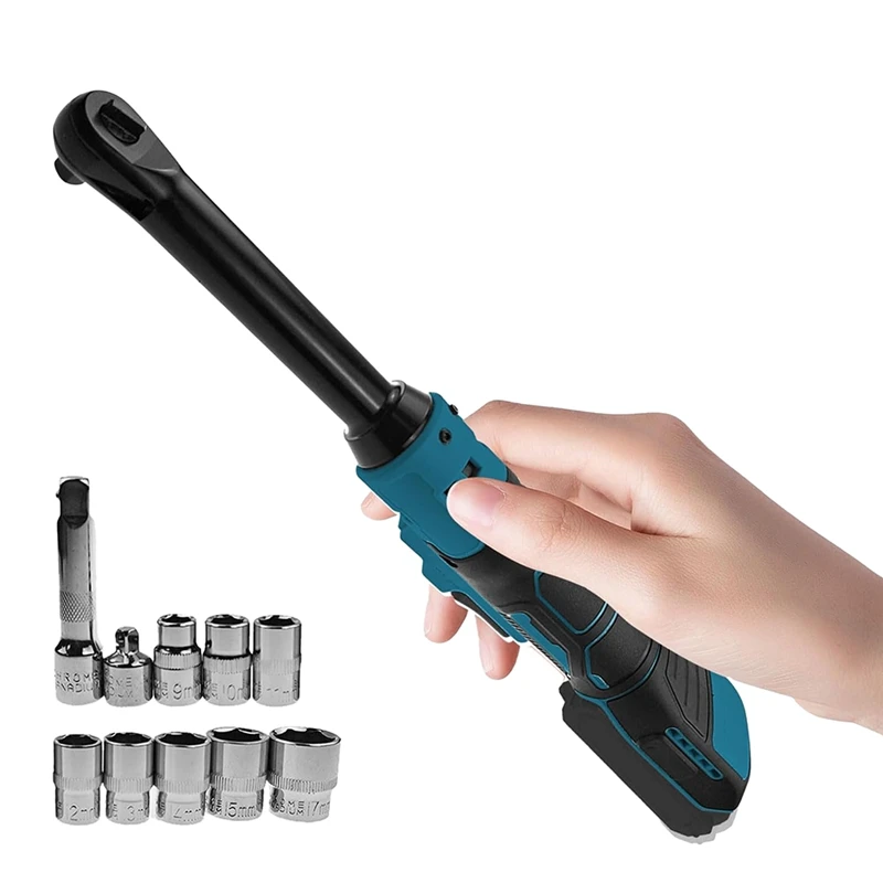 

3/8Inch Cordless Extended Ratchet Wrench For 18V Battery, Variable Speed Ratchet Wrench Electric Ratchet Wrench