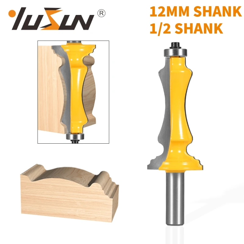 

YUSUN 12MM 12.7MM Shank Architectural Molding Router Bit Woodworking Milling Cutter For Wood Face Mill