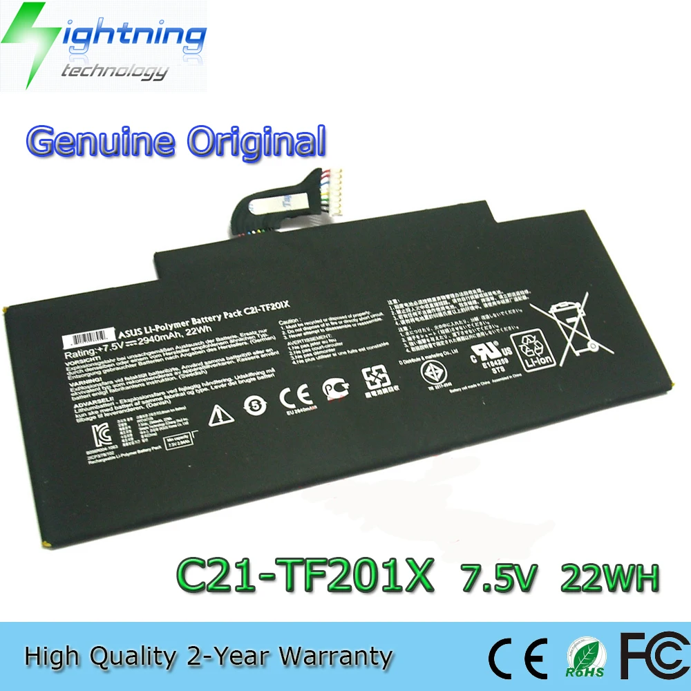 Brand New Genuine Original C21-TF201X 7.5V 22Wh Laptop Battery for Asus Tf300TL Tf300TG Tf300T Tf300