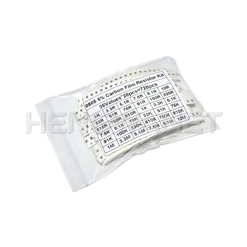 0402 0603 0805 1206 1210 2512 SMD Resistor Kit Assorted Kit 10k 100k 1k 1R 100R 220R 1% 5%