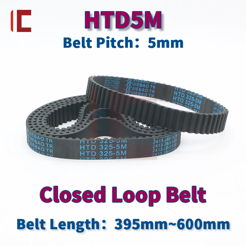 HTD 5M Timing Belt Length 395mm to 600mm HTD5M Rubber Timing Belt HTD5M Belt Width 15mm 20mm 25mm 30mm HTD 5M Timing Pulley Belt