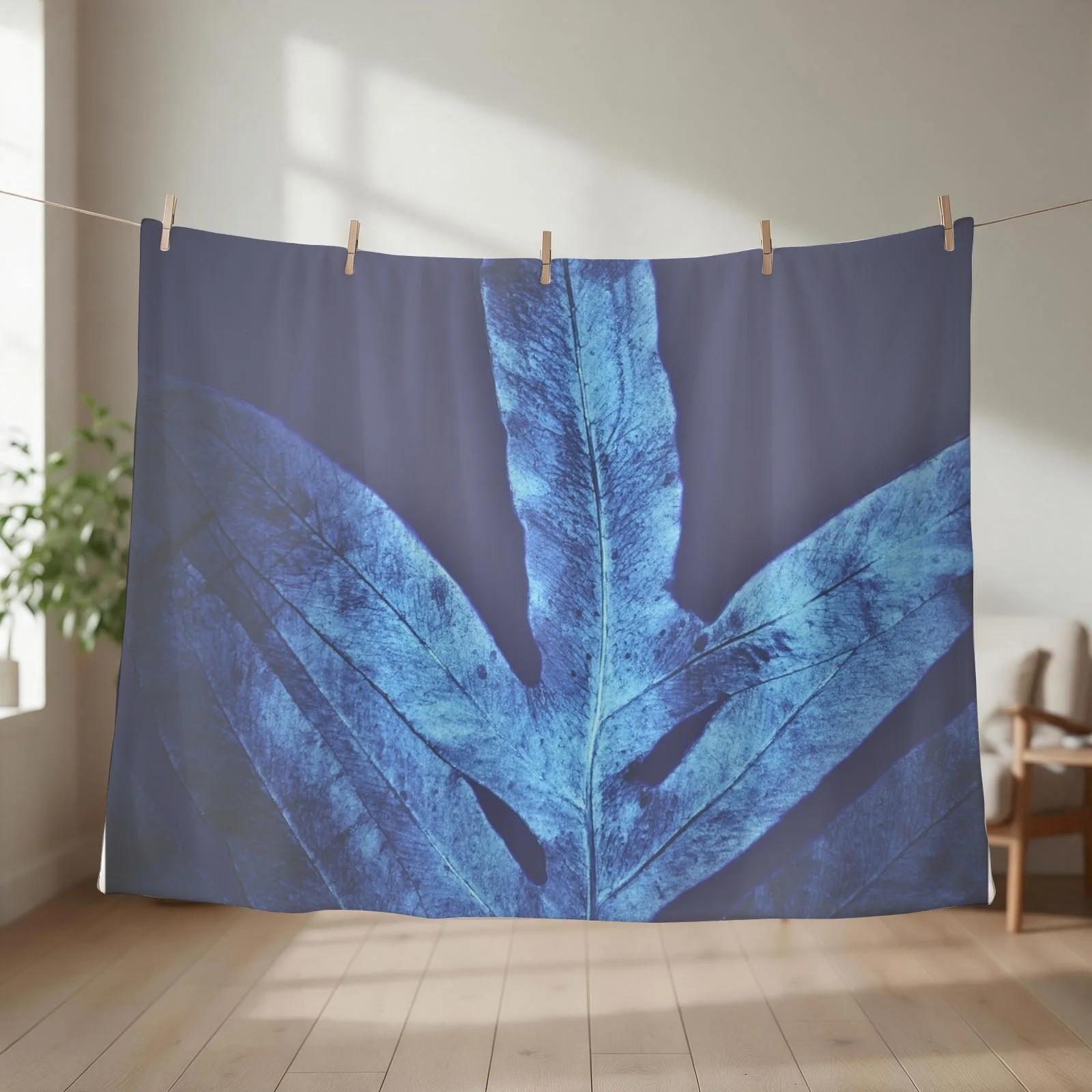 Cold Winter 2021 Fern Throw Blanket couch cozy soft plush fuzzy picnic outdoor blanket