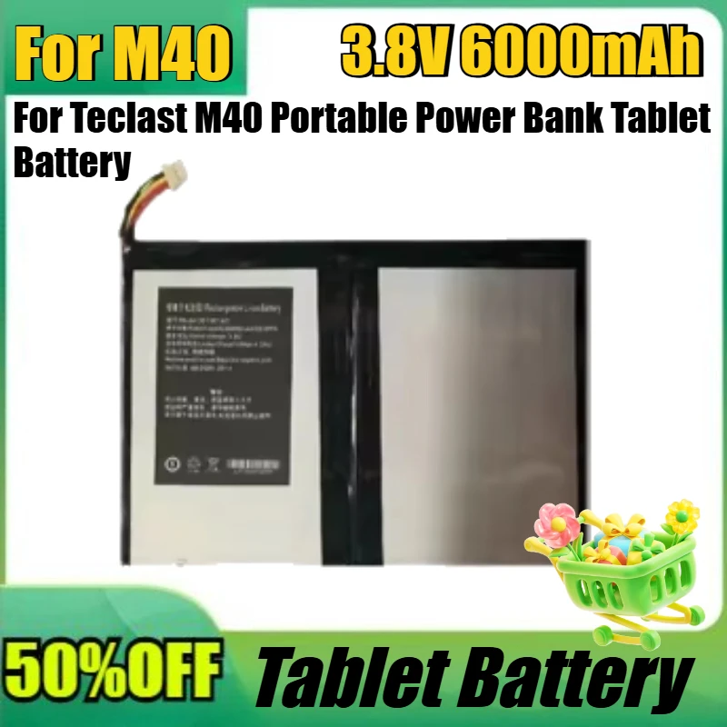

New 6000mAh/9000mAh Replacement High Quality Battery for Teclast M40 Portable Power Bank Tablet Battery
