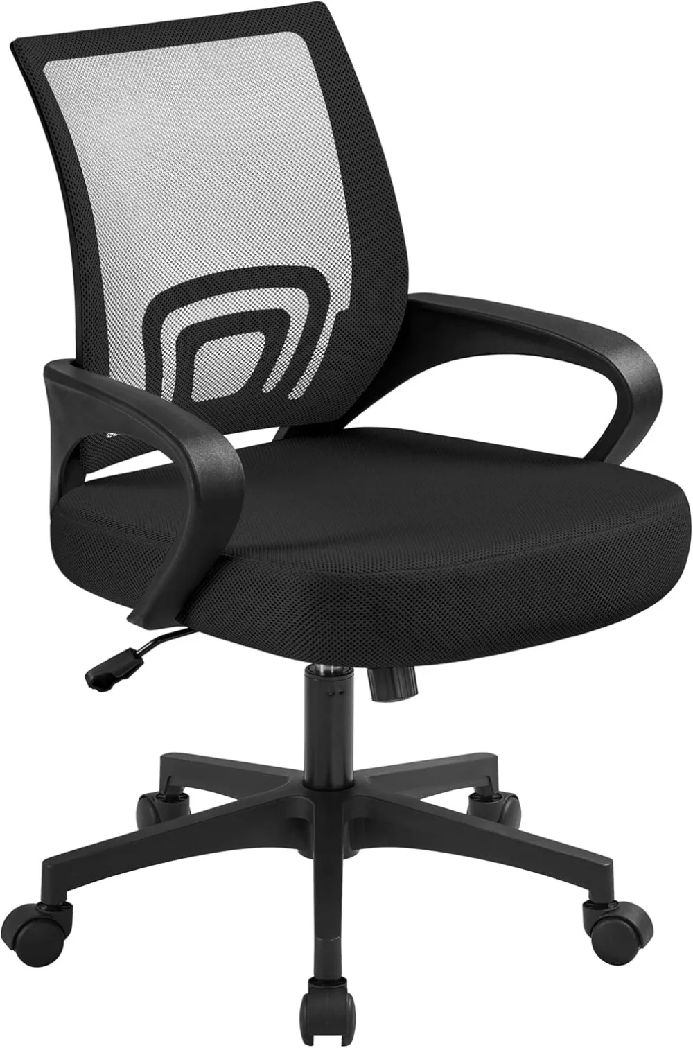 Ergonomic Office Chair Swivel Mesh Back Task Computer Chair with For Home Office Conference and Study Room, Black