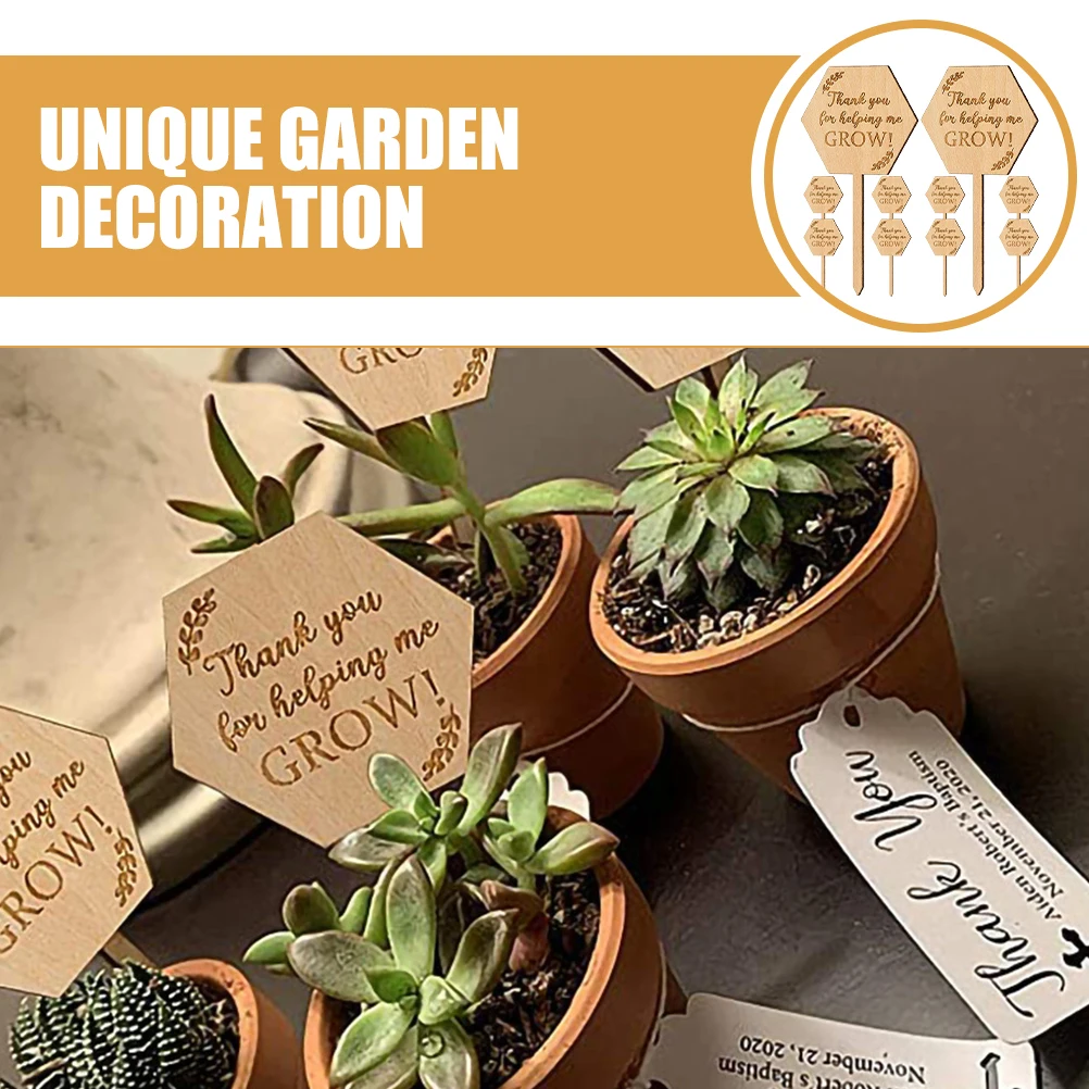 

20pcs Succulent Labels Plant Markers Wood Flower Identifying Boards Garden Supplies Durable Easy
