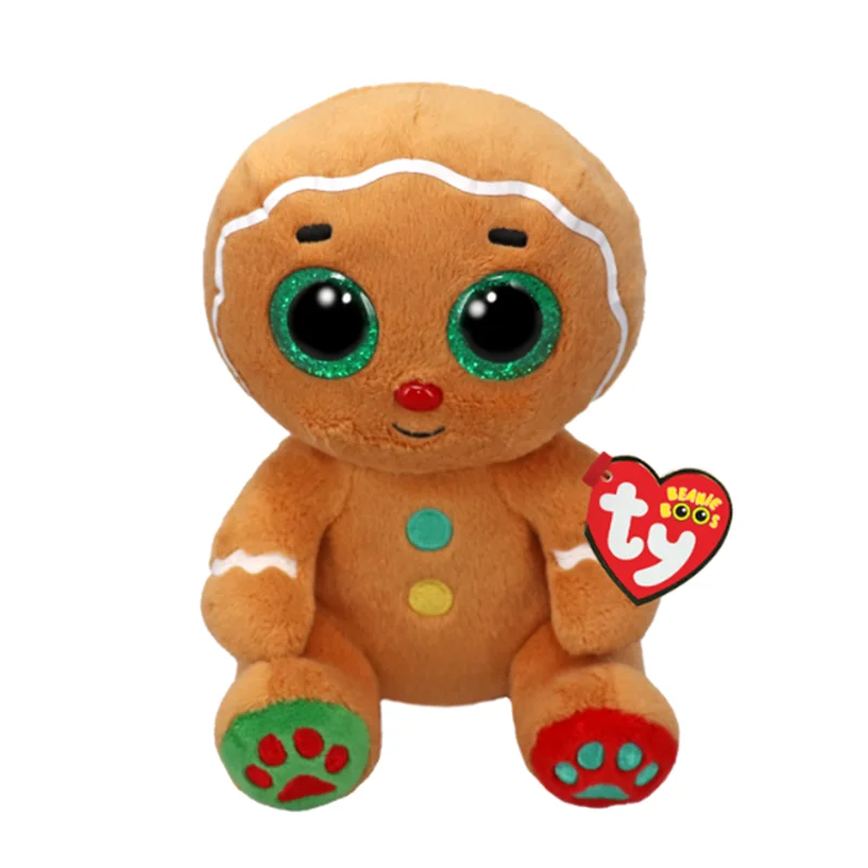 15cm Ty Beanie Nutmeg The Brown Christmas Holiday Gingerbread Stuffed Plush Toy Soft Animal Doll Children Gifts