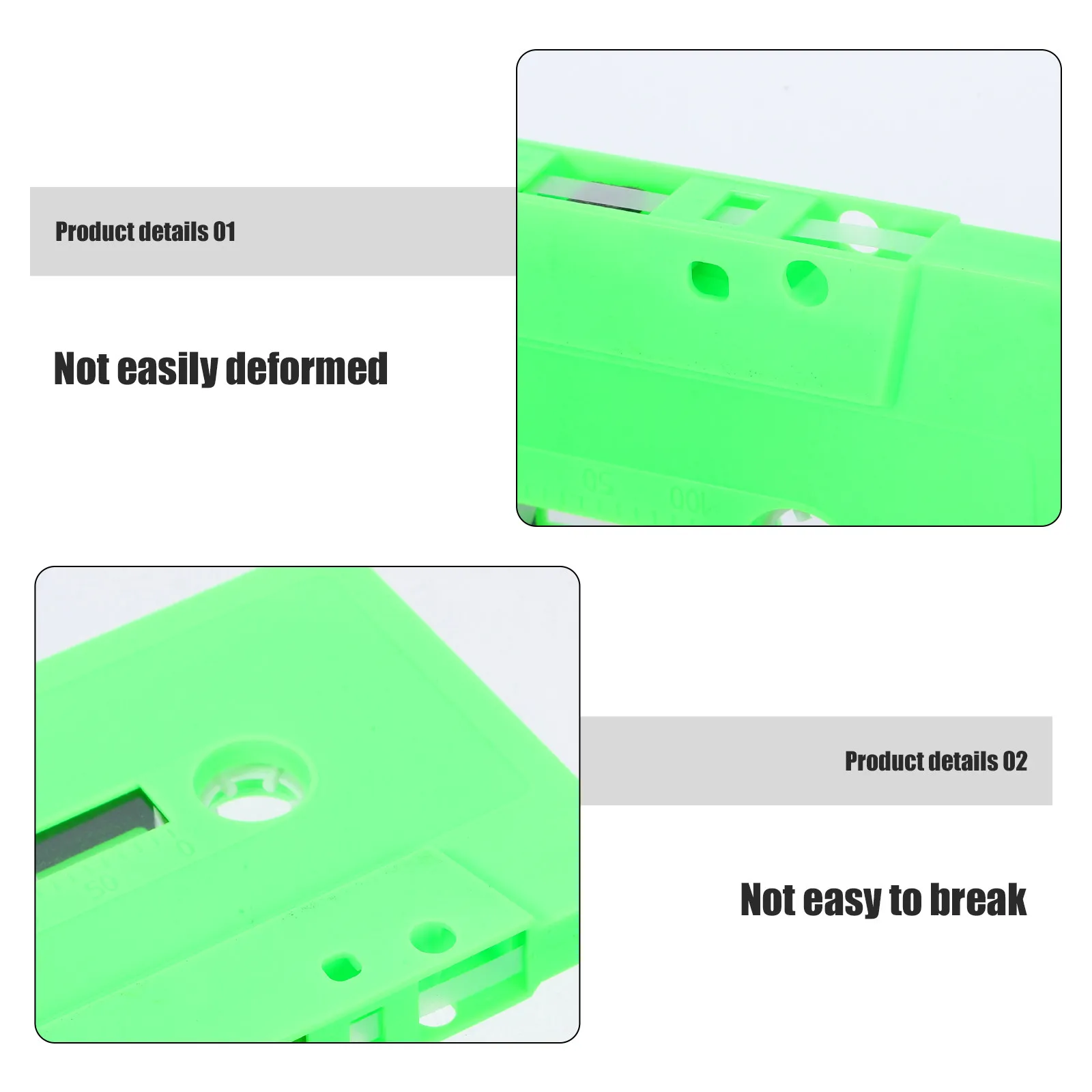 2Pcs Retro Cassette Tape Storage Box Empty Audio Tape Holder for Home Office Blank Recording Tapes Organizer Cassette Tapes