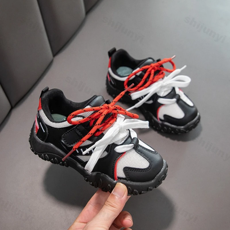 

Boys' Sneakers Spring Autumn Children's Non Slip Breathable Casual Shoes Girls' Lightweight Comfortable Cross Tied Running Shoes
