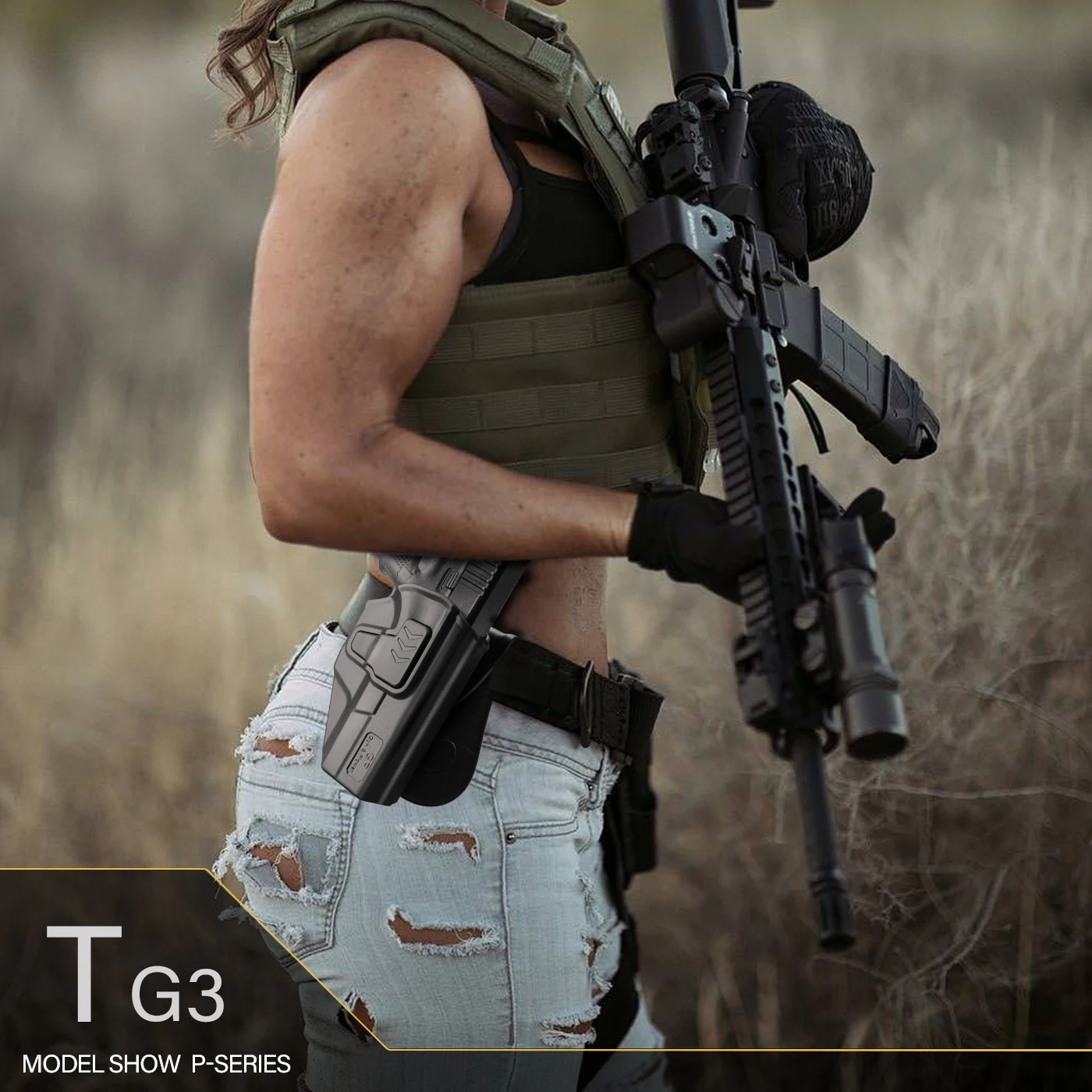 Taurus G3 Holster OWB Polymer Holster Fit for Taurus G3 Index Finger Release System/Adjustable-Cant Right Hand Bags