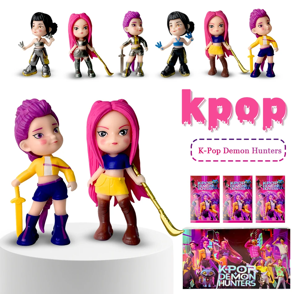 

2025 caliente Anime KPop Devil Hunter muñeca vinilo juguete Rumi Mira Zoi personaje vinilo máscara caja ciega ornamento juguete