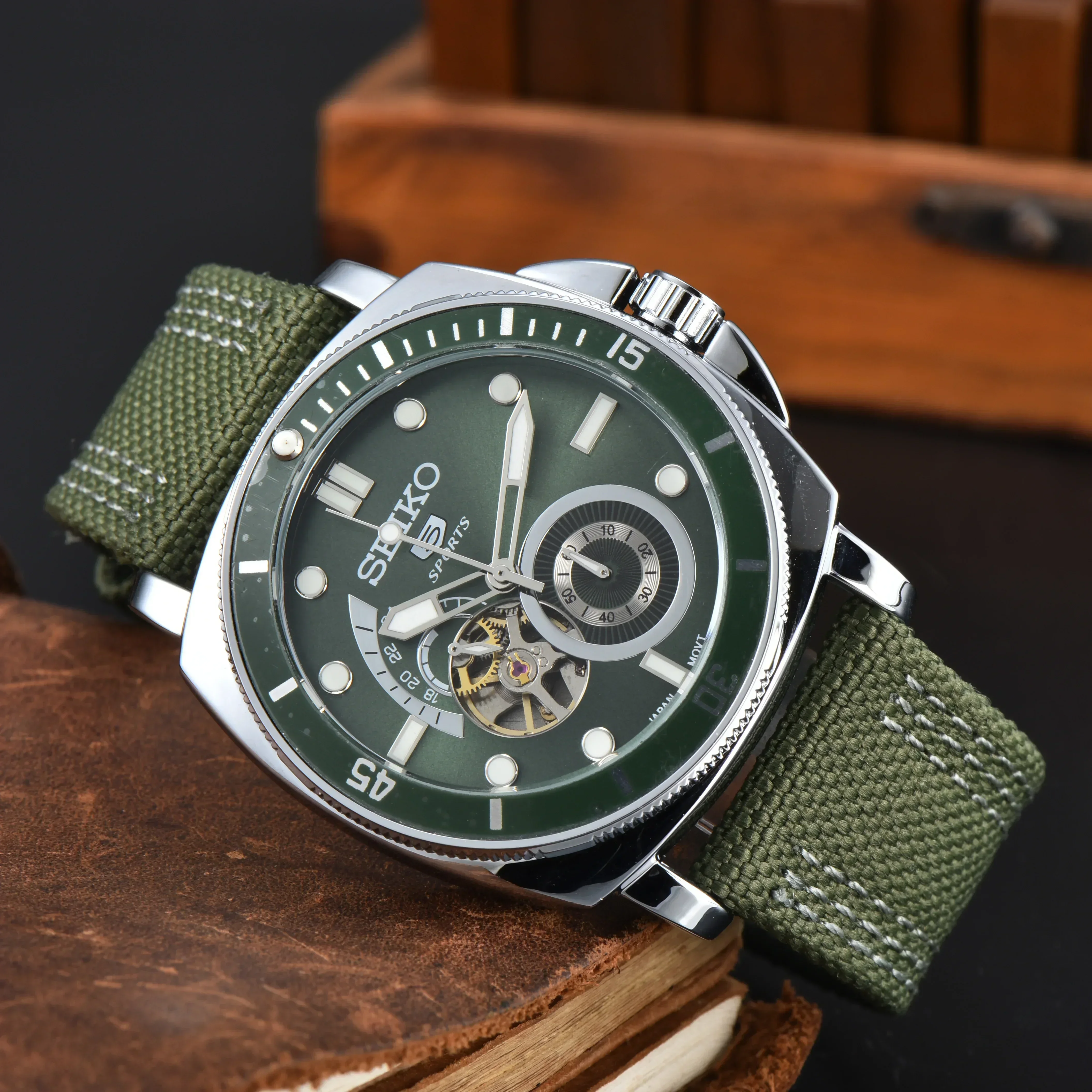 High Quality SEIKO 5 Mechanical Watch Automatic Watch Men\'s Canvas with Luminous Men\'s Watch Luxury Fashion Ladies Watches