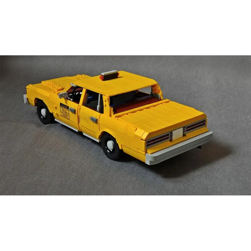 MOC-151127 amarillo icónico ciudad Taxi bloques de construcción modelo 1694 PartsMOC creativo niños cumpleaños juguetes de bloques de construcción regalos
