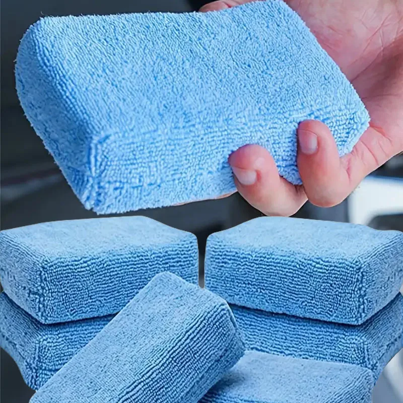 1/8szt Podkładki do aplikatora wosku samochodowego Gąbki do polerowania z mikrofibry Miękka gąbka do woskowania Auto Detailing Pianka czyszcząca Podkładka do pielęgnacji lakieru samochodowego