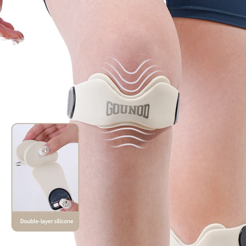 1 szt./2 szt. Profesjonalny stabilizator kolana Gounod do biegania, jazdy na rowerze, koszykówki, treningu, ćwiczeń na świeżym powietrzu, fitnessu, z regulowanym paskiem, wytrzymały — zdjęcie 6