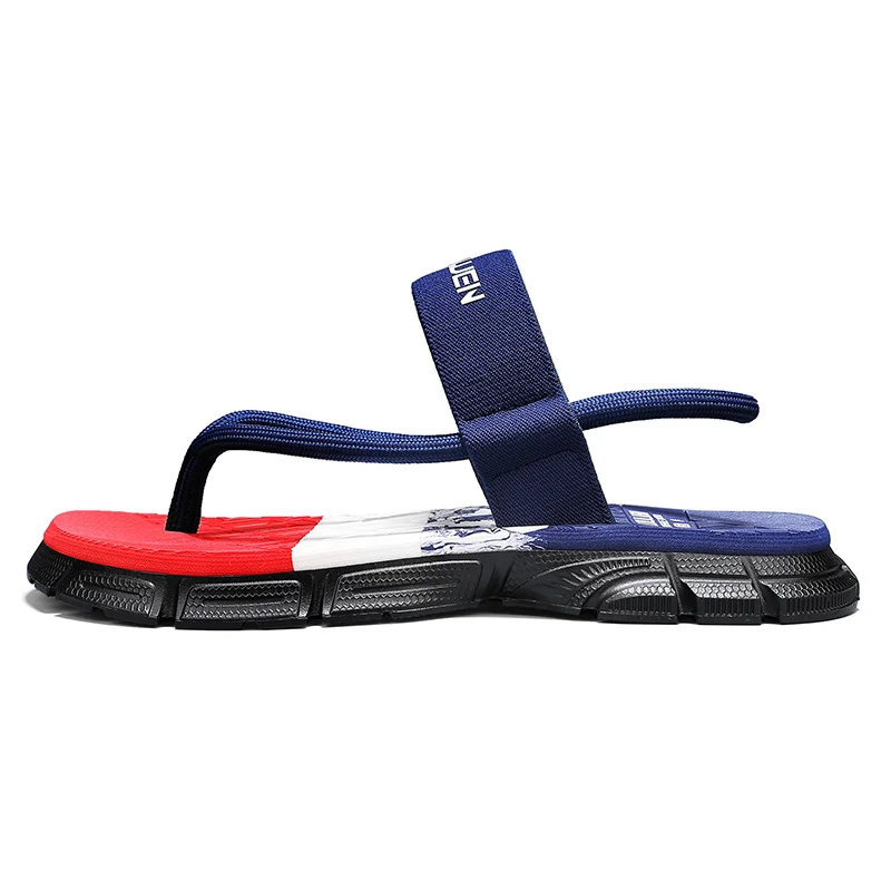 New Design Men's Slippers Outdoor Sandals Beach Flip Flops Ankle Wrap Shoes Men Comfortable Slides Casual Shoes Male Slippers