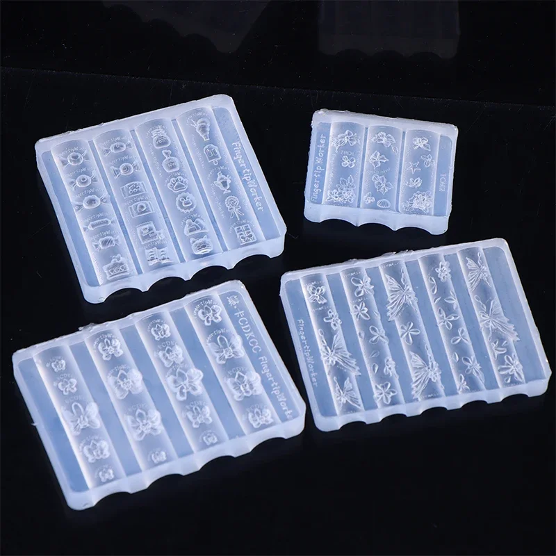 1pc Dessert Ice Cream Butterfly Flower 3D Silicone Mold Wing Nail Art Deco Silicone Decorative Heart Nail Art Template Nail Mold