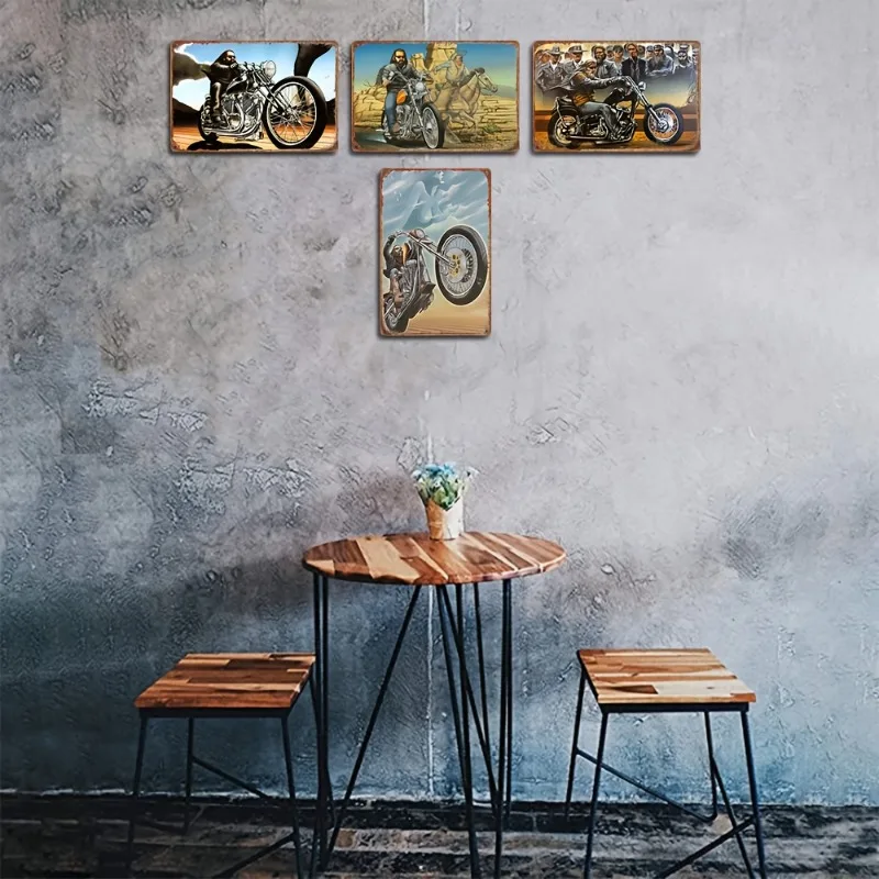 Vintage Motorcycle Enthusiasts Metal Art Nostalgic Garage Decor Metal Tin Signs Posters Plate for Bar Garage Club Vintage Lovers