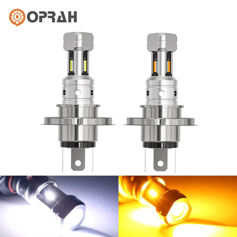 Oprah 1PCS H4 LED Motorcycle Light H6 BA20D P15D H7 Canbus CSP 1860 Chip Moto Headlight Bulbs Scooter Accessories Fog Lamp 12V