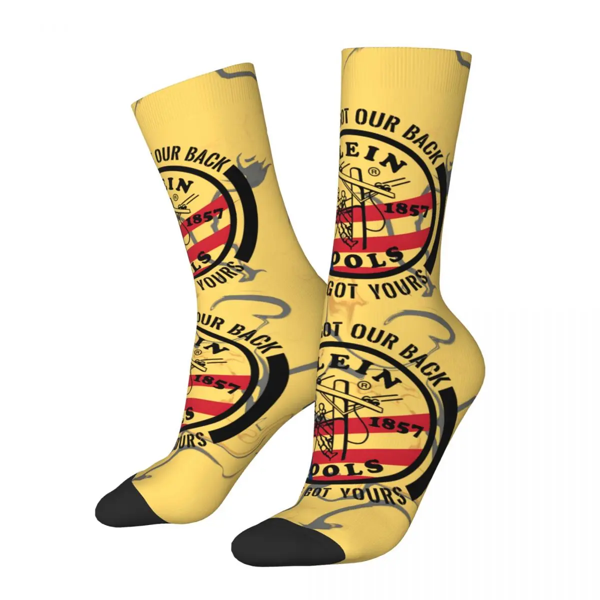 Crazy compression Klein Est 1857 Sticker Sock for Men Harajuku Klein Tools Quality Pattern Crew Sock Novelty