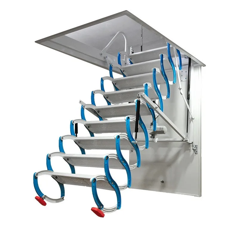 Invisible Multifunctional Indoor Villa Ladder Loft Telescopic Stair Lifting Duplex Stretching Simple Folding