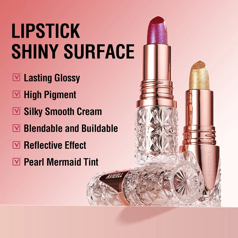 Quicksand Gold Lipstick Fine Glitter rossetto idratante Silky Mermaid Girl Pink Long-lasting Waterproo pompelmo Orange