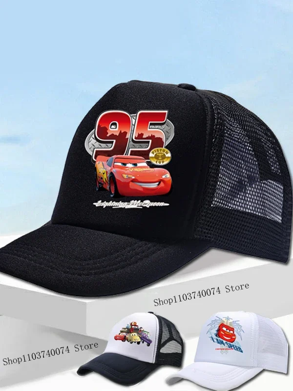 Disney Cars Pixar Lightning McQueen Children's Kid Baseball Cap for kids Hats Sunscreen Hat Baseball Cap Summer sport Sun Hats