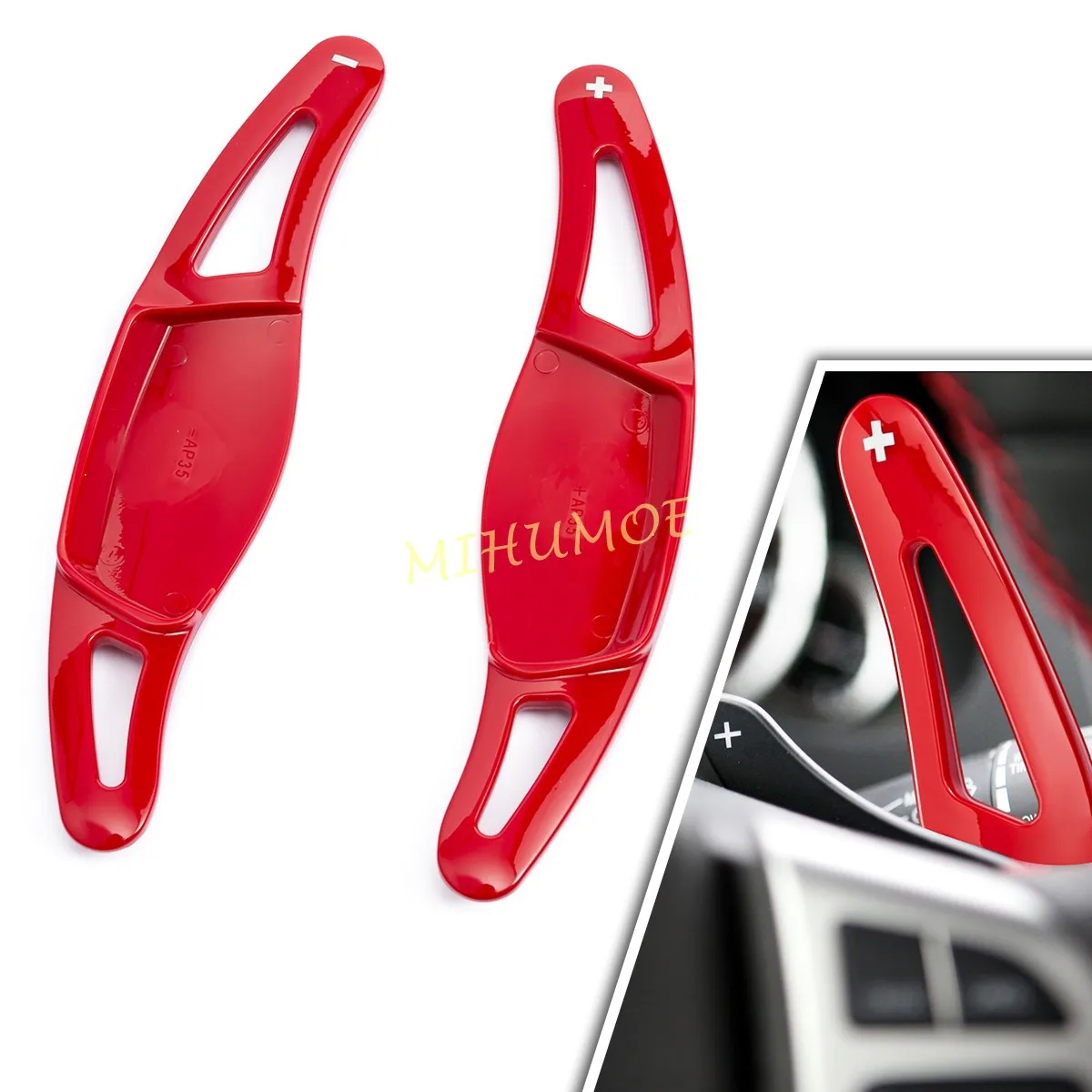 Glossy Red Car Steering Wheel Paddle Shifter Extension For Suzuki Vitara Escudo Ciaz Swift Sport SX4 S-Cross