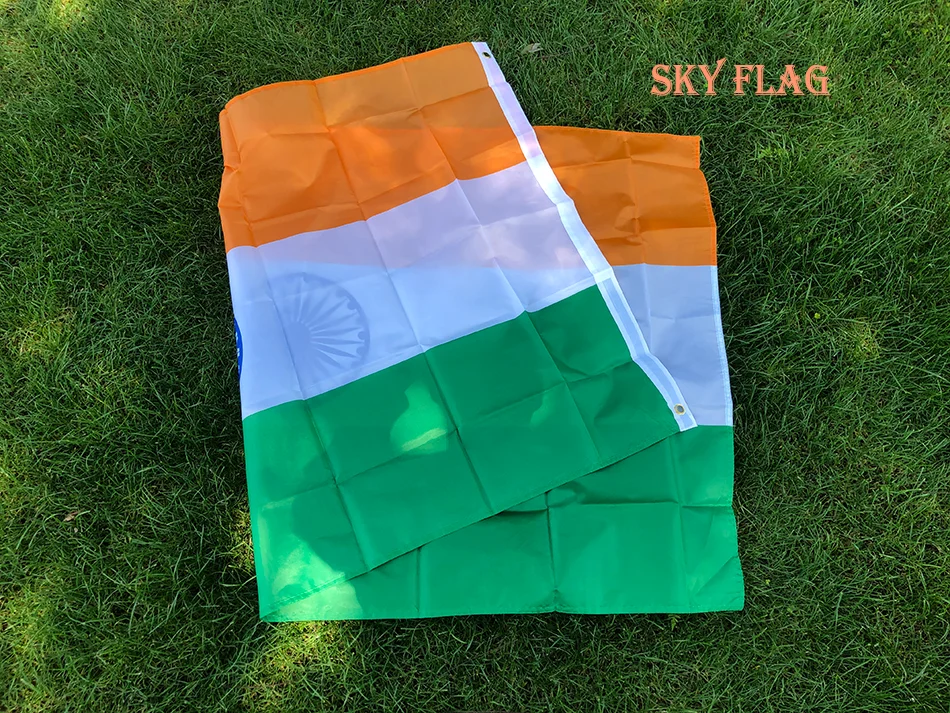 SKY FLAG India National Flag 90X150cm Hanging Polyester in ind india indian flag home decoration