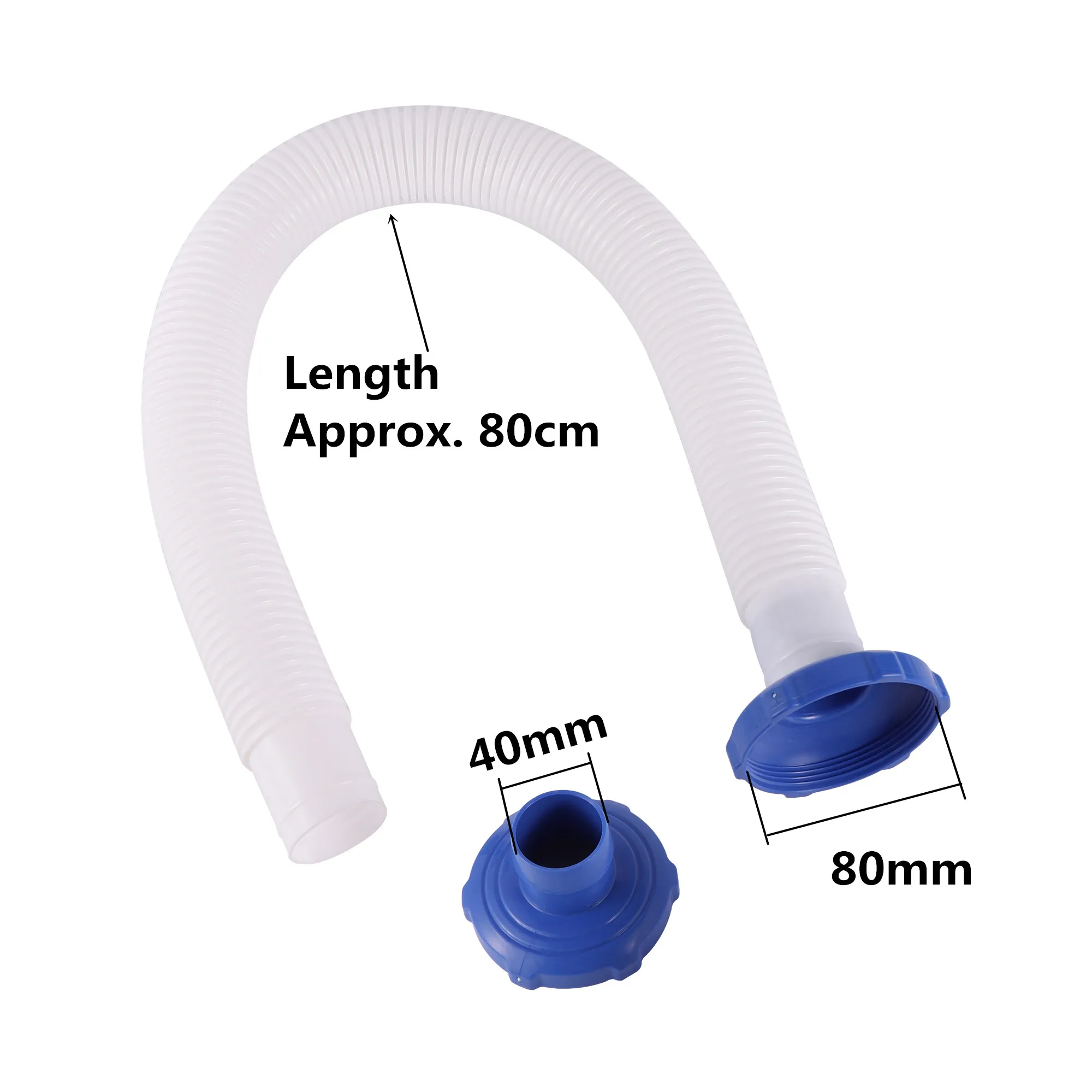 Pool Drain Pipe + Adapter Replacement Spare Part Pool Skimmer Hose Outdoor Swimming Pool Purifier Cleaning Tool