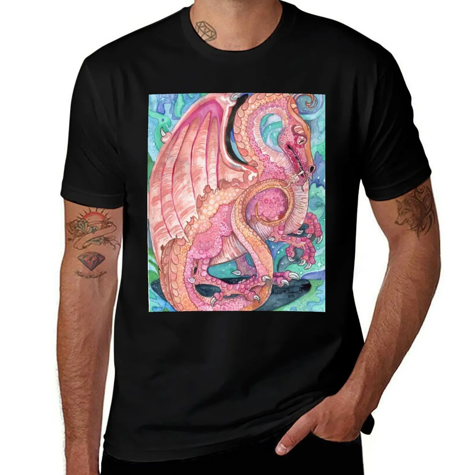 

Lunarian Flight of Dragons T-Shirt t shirt men 100% cotton luxury brand man t shirt designer