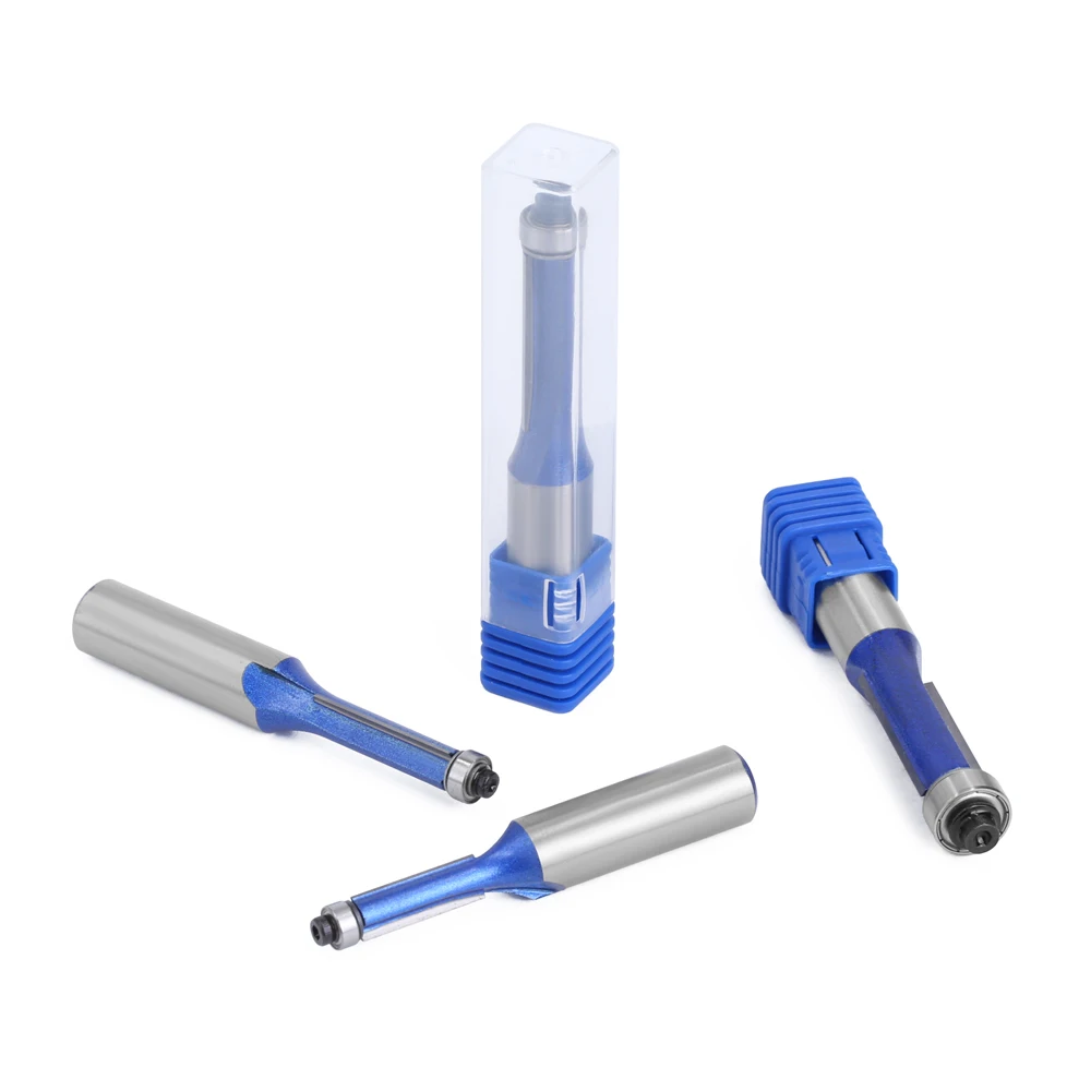 LAVIE 1 Stück Lagergeführter Trimmerfräser, 1/2" & 12mm Schaft Hartmetall-Flushtrimmer für CNC-Holzbearbeitung H120160620BL – Detail 14