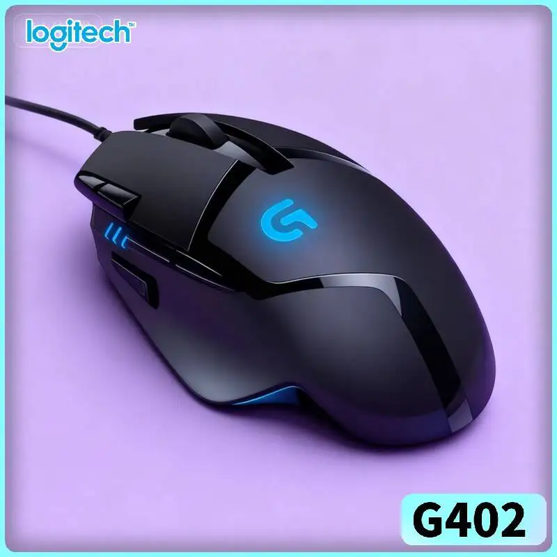 Logitech G402 Gaming Mouse 4 DPI Modes 32-Bit Processor Anti-Slip Grips for Extended Competitive Gaming Sessions