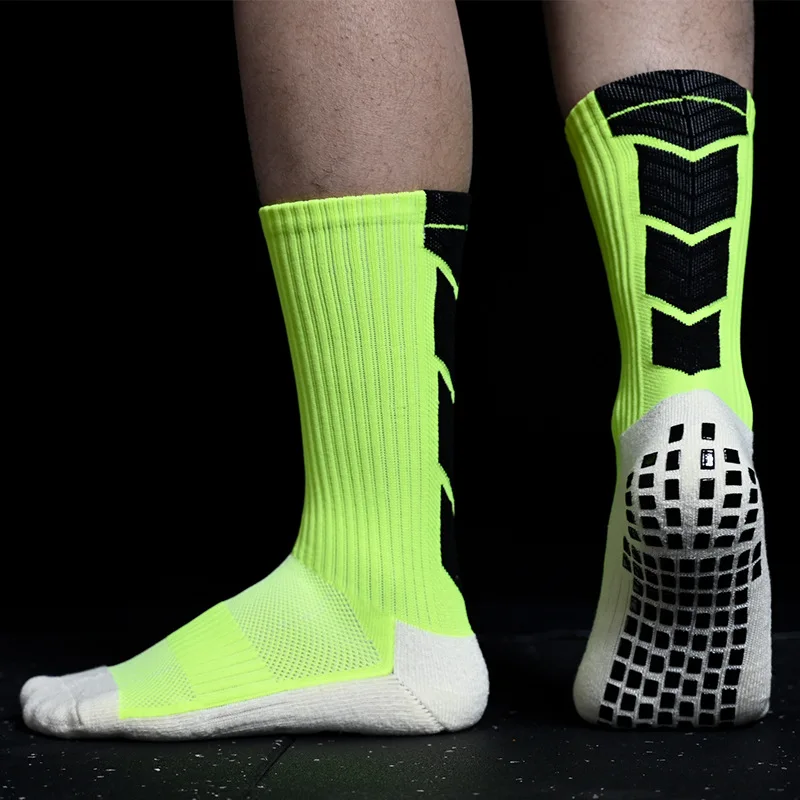 Calcetines antideslizantes de fútbol para hombre, medias deportivas transpirables para ciclismo al aire libre, novedad