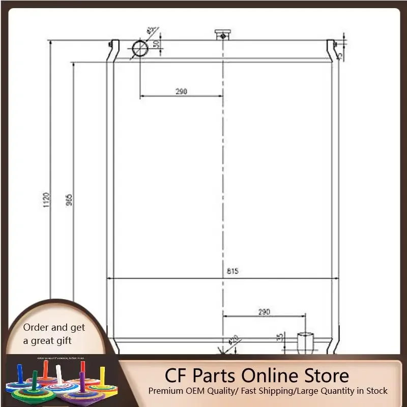 

Water Tank Radiator 4377396 for Hitachi Excavator EX450H-5 EX400-3 EX400-5 EX450H-3