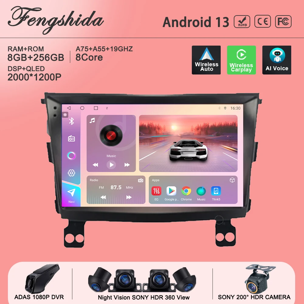 

Android 13 Multimedia For SsangYong Tivoli 2015-2022 No 2din DVD Stereo Head Unit GPS Navigation Auto Radio High-performance HDR