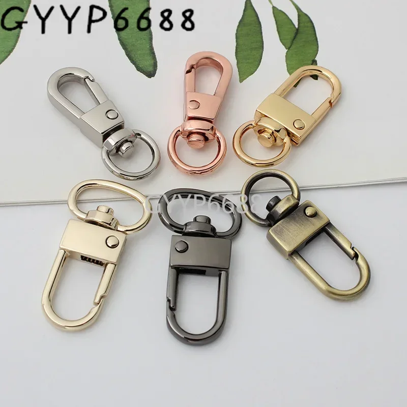 30-100pcs 9mm 14mm inner size rose gold trigger snap hook for chain bag metal swivel clasp purse accessories