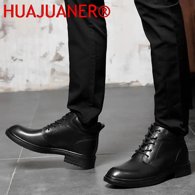 2026 Classic Comfortable Luxury Brand Motorcycle for Men Shoes Leather Ankle Winter Boots Comfortable Men Boots view 5